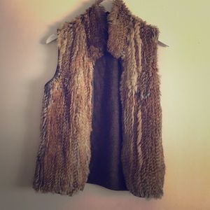 Fur vest - S